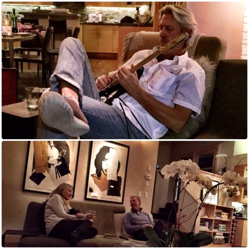 And for the amusement of your dinner party guests, Dave might play the Strat. 